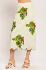 ISLAND ELEGANCE WOVEN MIDI SKIRT Flying Tomato