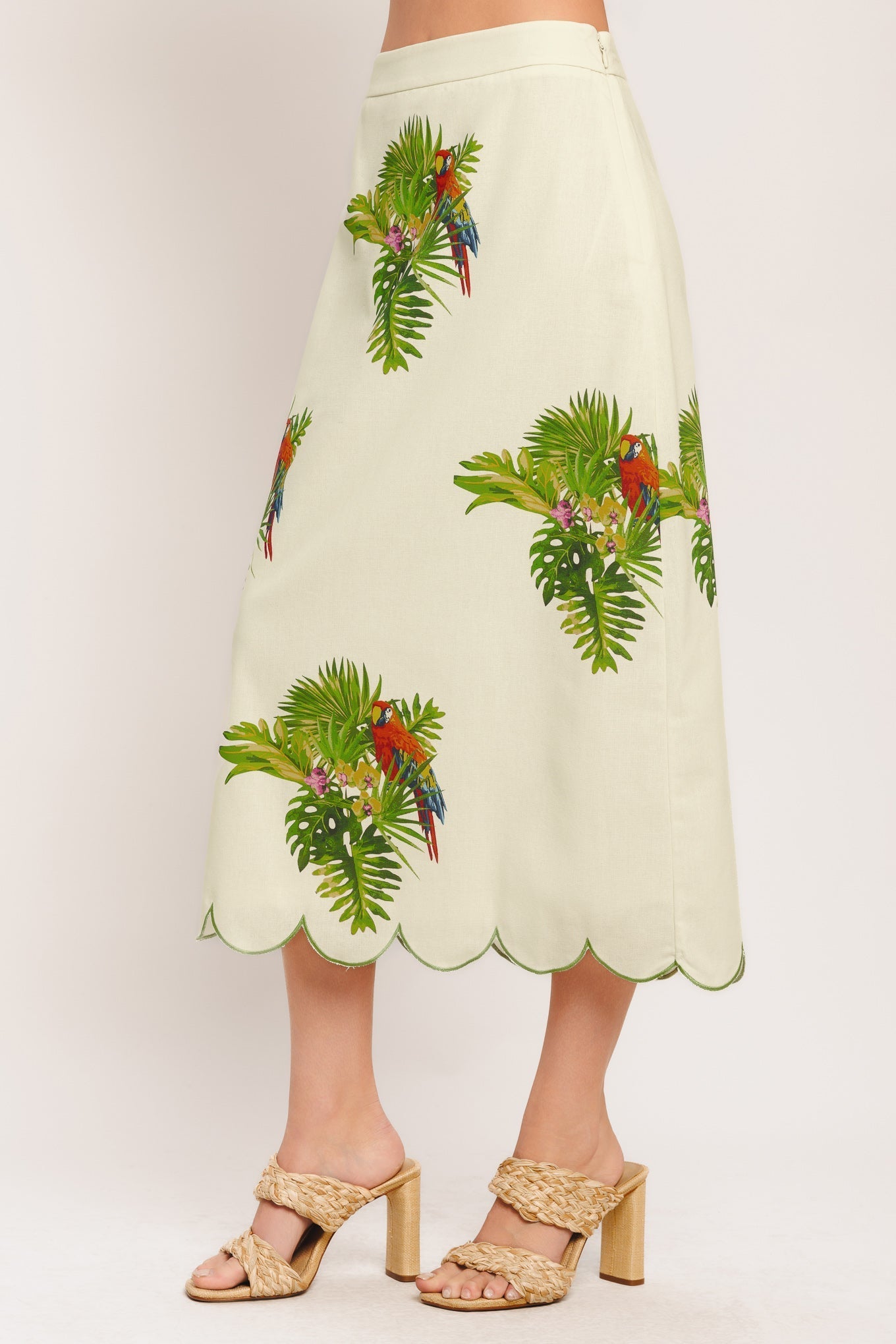 ISLAND ELEGANCE WOVEN MIDI SKIRT Flying Tomato