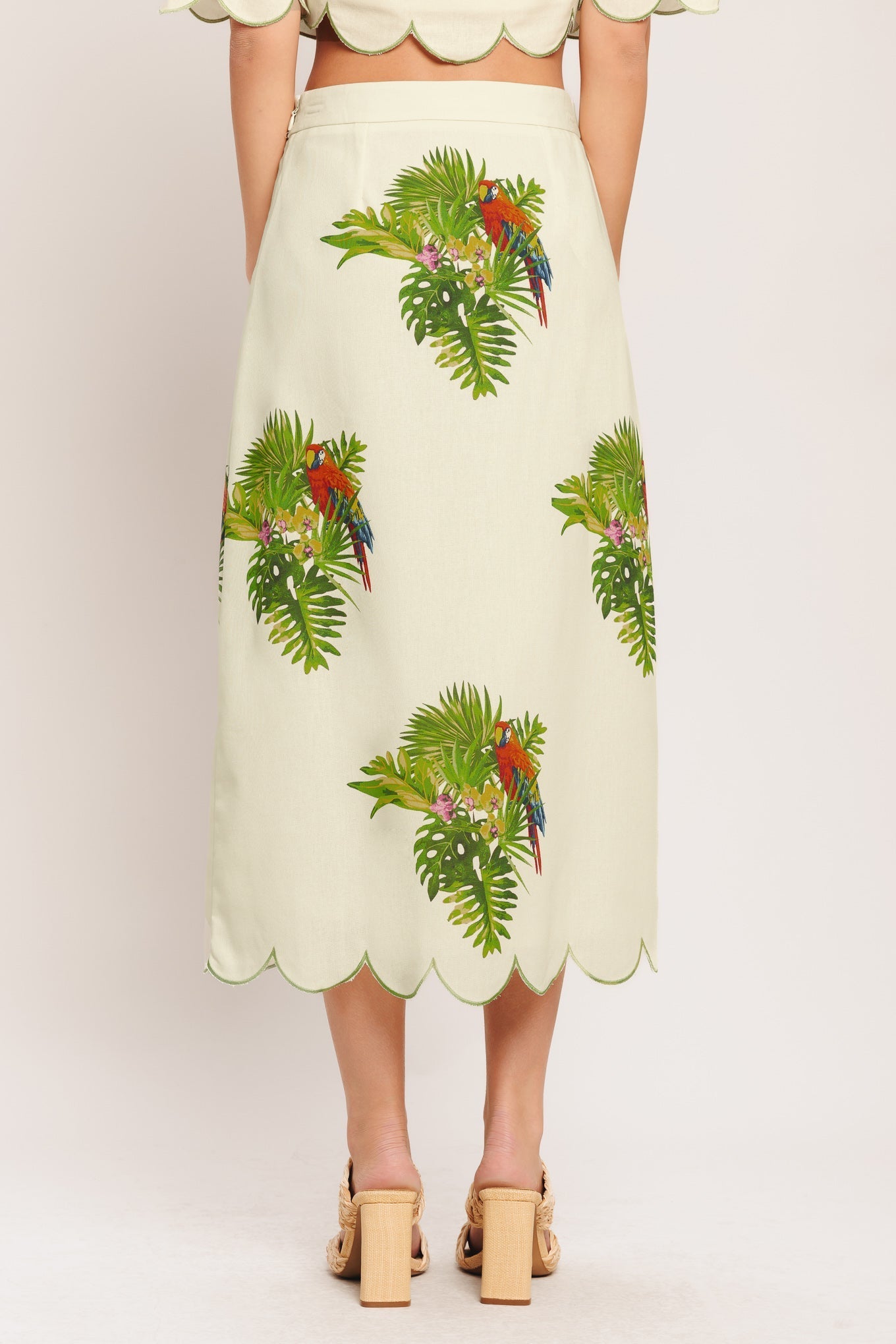 ISLAND ELEGANCE WOVEN MIDI SKIRT Flying Tomato