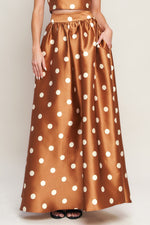 CHIC POLKA FLOW WOVEN FULL MAXI SKIRT Flying Tomato