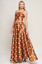 CHIC POLKA FLOW WOVEN FULL MAXI SKIRT Flying Tomato