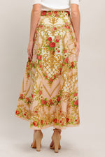 PALACE ROSE STATEMENT WOVEN CIRCLE MIDI SKIRT Flying Tomato