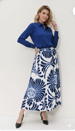 Ocean Petal Pleated Skirt MissFinchNYC