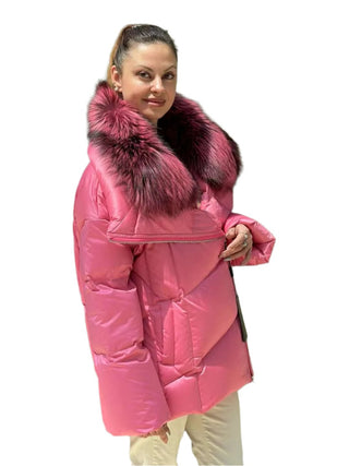 Genuine Silver Fox Premium Down Fill Jacket - By Baano