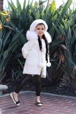 Emma- Ivory Patent Leather Ballerina Flat Shoes