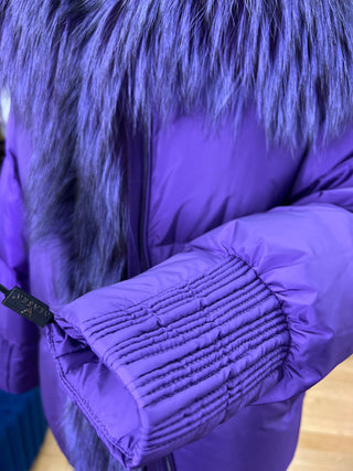 Genuine Silver Fox Fur Down Fill Parka - By Baano