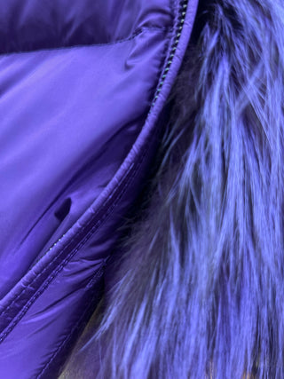 Genuine Silver Fox Fur Down Fill Parka - By Baano