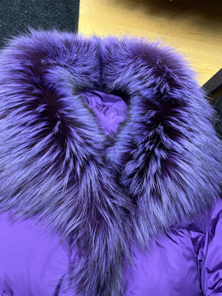 Genuine Silver Fox Fur Down Fill Parka - By Baano