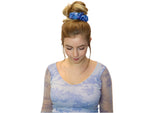 Silky and Smooth Metallic Dots Scrunchie (Aqua Marine)