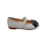 Camille- White/Black Leather Mary Jane Shoes