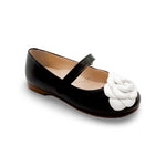 Camille- Black/White Leather Mary Jane Shoes