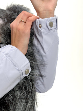 Genuine Silver Fox Fur Trim Rabbit Fur Insulated Parka - By Baano