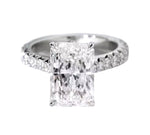 5.0ct Radiant Cut Moissanite Diamond Engagement Ring Ring Deluxe Fine Jewelry