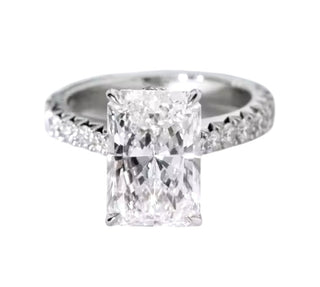 5.0ct Radiant Cut Moissanite Diamond Engagement Ring Ring Deluxe Fine Jewelry