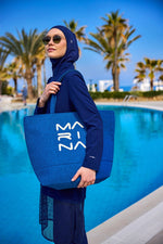 Blue Beach Bag with Zipper CA2501-4 - By Baano