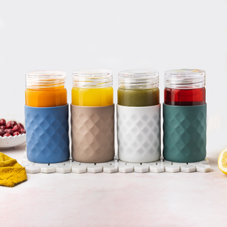 Diamond Lattice Silicone Bottle Sleeves Set, for 10oz & 16oz Bottles