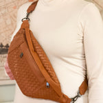 The Riley | Woven Leather Sling Bag - By Baano