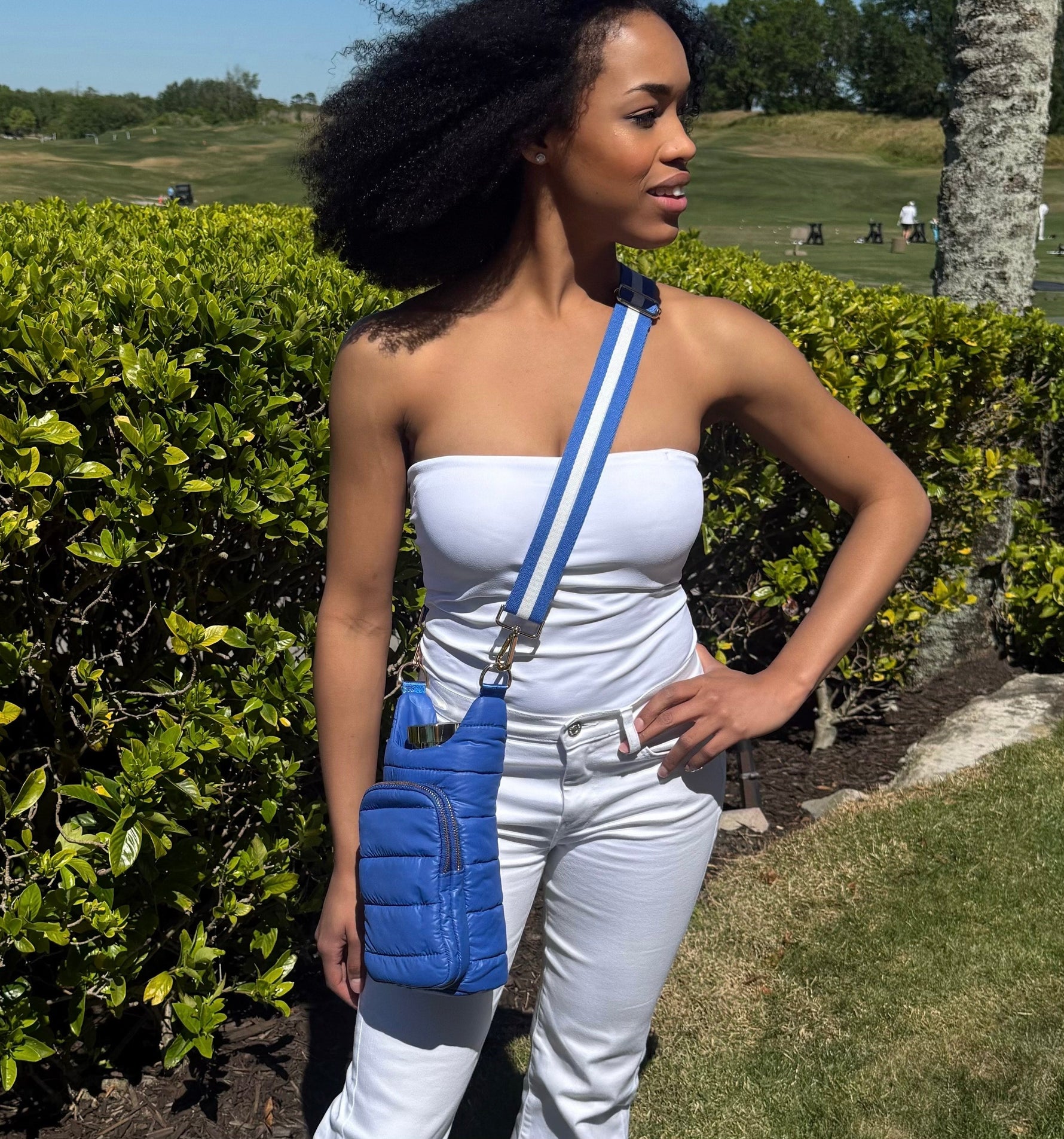 Royal Blue HydroBag® with Blue & White Striped Strap