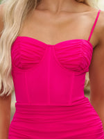 Evelyn Mini Dress - Hot Pink - By Baano