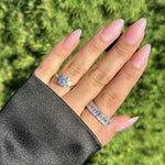 3.0ct Lab Blue Sapphire Solitaire Hidden Halo Engagement Ring Ring Deluxe Fine Jewelry