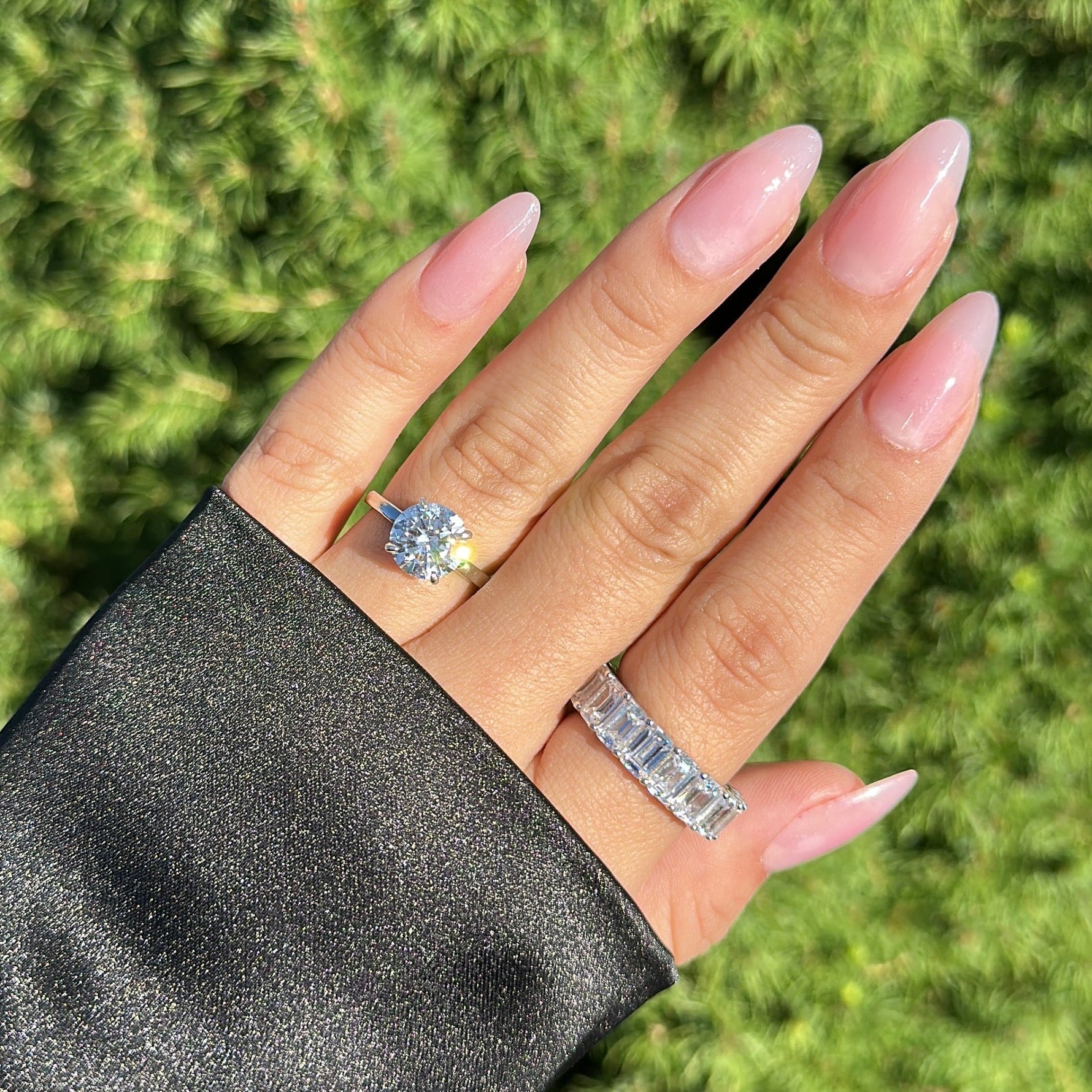 3.0ct Round Brilliant Cut Moissanite Solitaire Engagement Ring Ring Deluxe Fine Jewelry