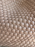 The Willow | Large Woven Vegan Leather Tote - Khaki