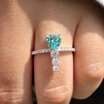 Heart & Round Cut Moissanite Ring Ring Deluxe Fine Jewelry