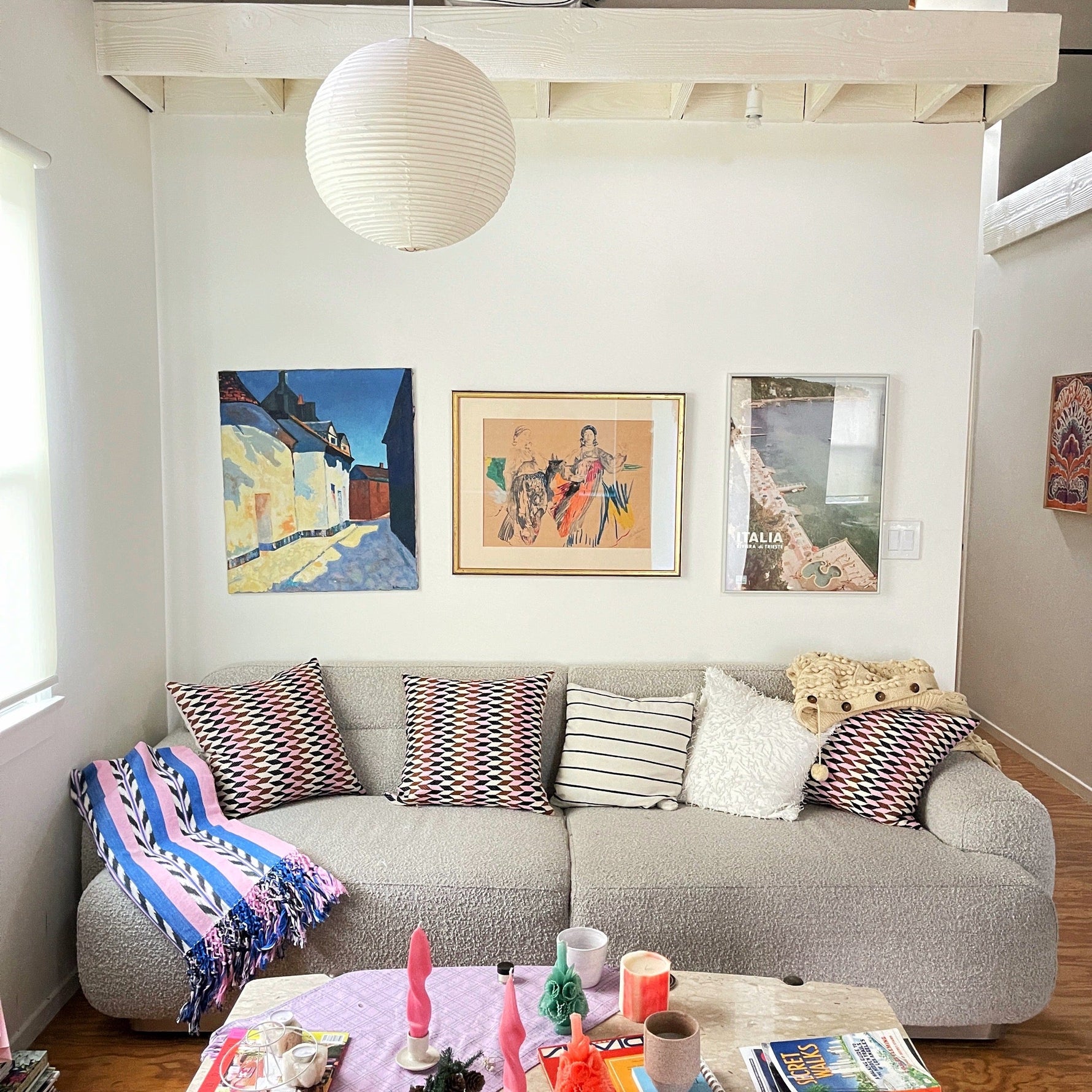 Almolonga 70s Dream Pillow - Pink & Brown 20