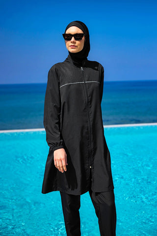 Andalus Black Full Coverage Burkini Set A2501-1 - By Baano
