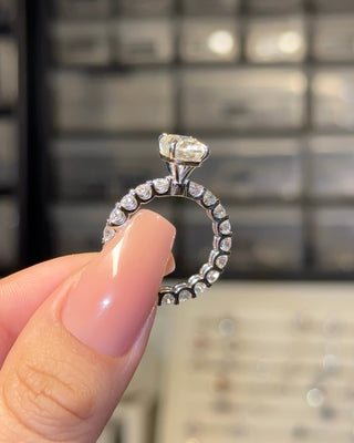 2.5ct Elongated Cushion Cut Eternity Engagement Ring Ring Deluxe Fine Jewelry