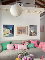 Antigua Pillow - Grass Green Stripe