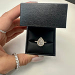 2.0ct Pear Cut Moissanite Diamond Engagement Ring Ring Deluxe Fine Jewelry