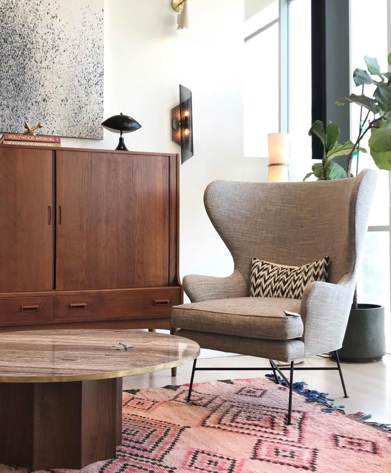 Toto Black + White Ikat Pillow