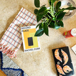 San Lucas Plaid White & Orange Kitchen Towel