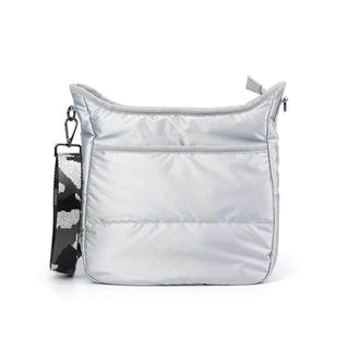 The Carina Puffer Crossbody - Silver