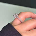 2.5ct Oval Cut Three Row Pavè Moissanite Engagement Ring Ring Deluxe Fine Jewelry