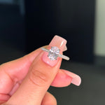 2.5ct Oval Cut Three Row Pavè Moissanite Engagement Ring Ring Deluxe Fine Jewelry