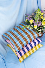 Santiago Grid Pillow - Butter