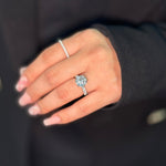 3.5ct Round Cut Moissanite Double Hidden Halo Engagement Ring Ring Deluxe Fine Jewelry