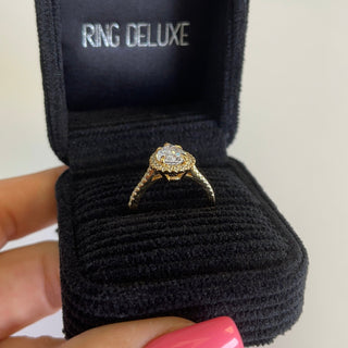 2.0ct Pink Moissanite Lab Diamond Engagement Ring Ring Deluxe Fine Jewelry