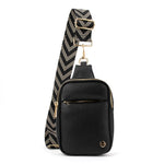 The Harlow | Sling Bag with Chevron Strap | 3 Colors