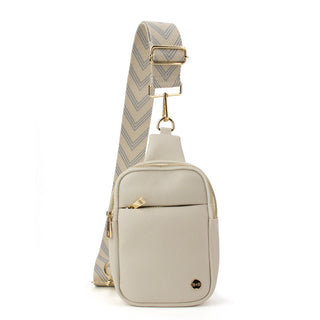 The Harlow | Sling Bag with Chevron Strap | 3 Colors