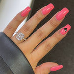 6.0ct Cuhsion Cut Moissanite Lab Diamond Accented Engagement Ring Ring Deluxe Fine Jewelry