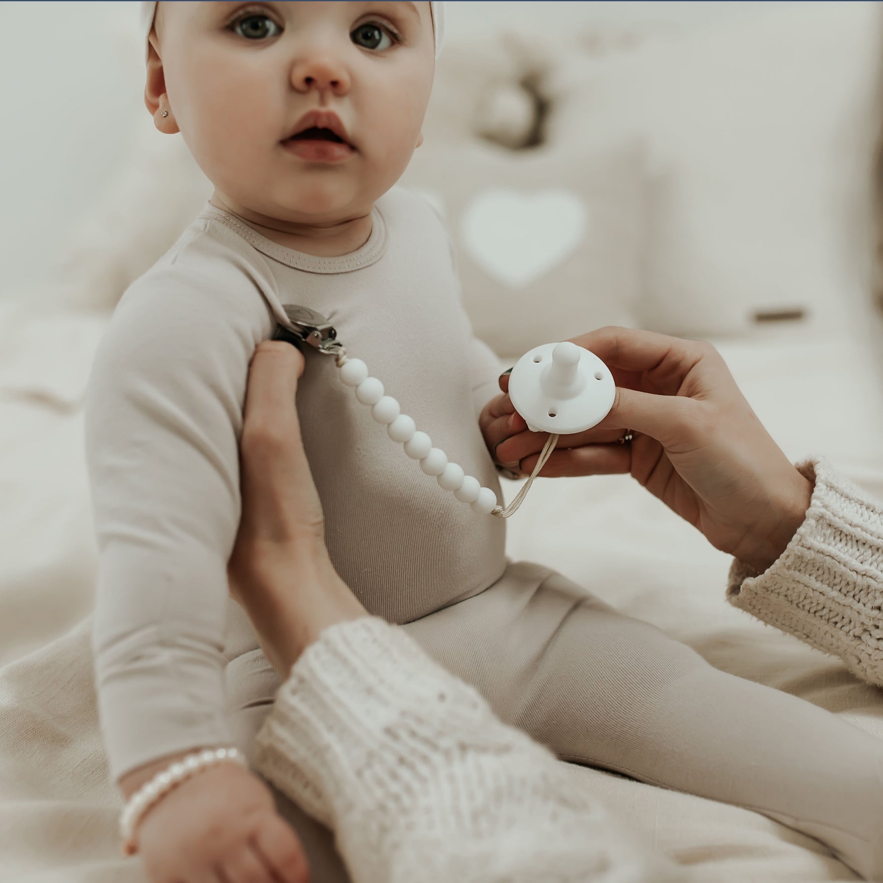 Lulababe Pacifier Clip Bleu La La