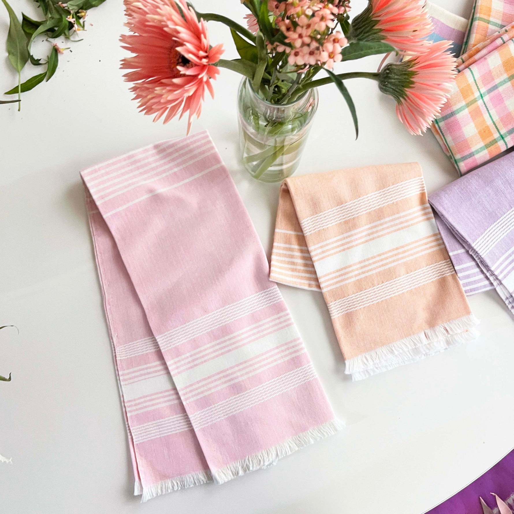Light Lavender Chambray Kitchen Towel