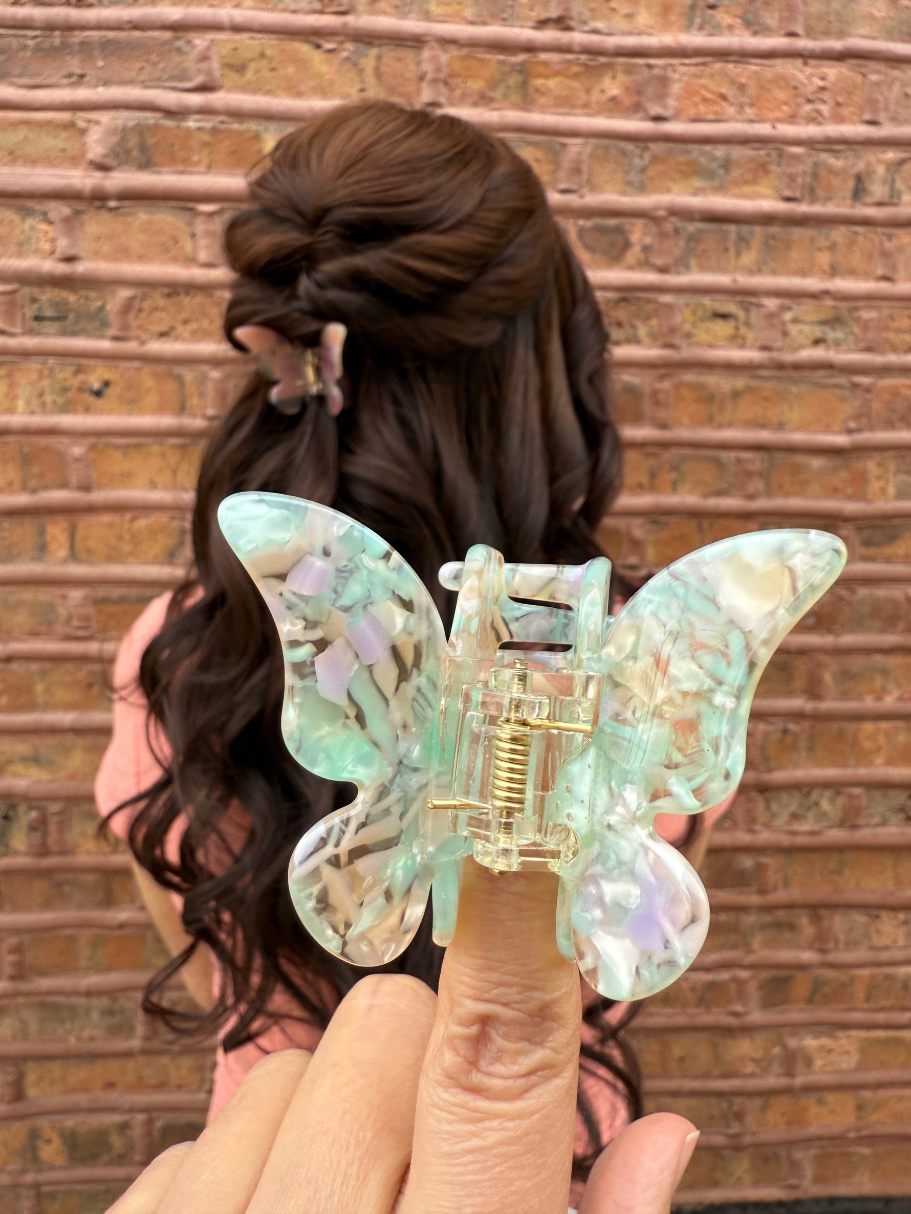 Marbled Butterfly Claw Hair Clip