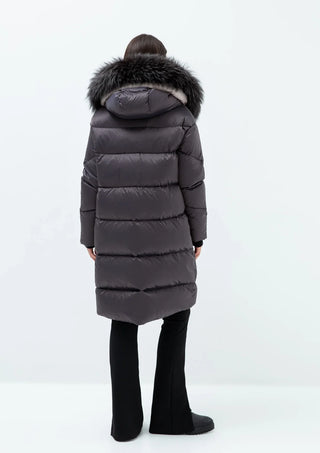 Gisèle Premium Genuine Fox Fur Trim Down Fill Coat - By Baano