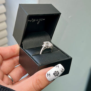 2.5ct Emerald Cut Moissanite Engagement Ring Ring Deluxe Fine Jewelry