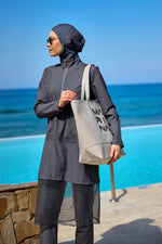 Cream Beach Bag with Zipper CA2501-3 - By Baano