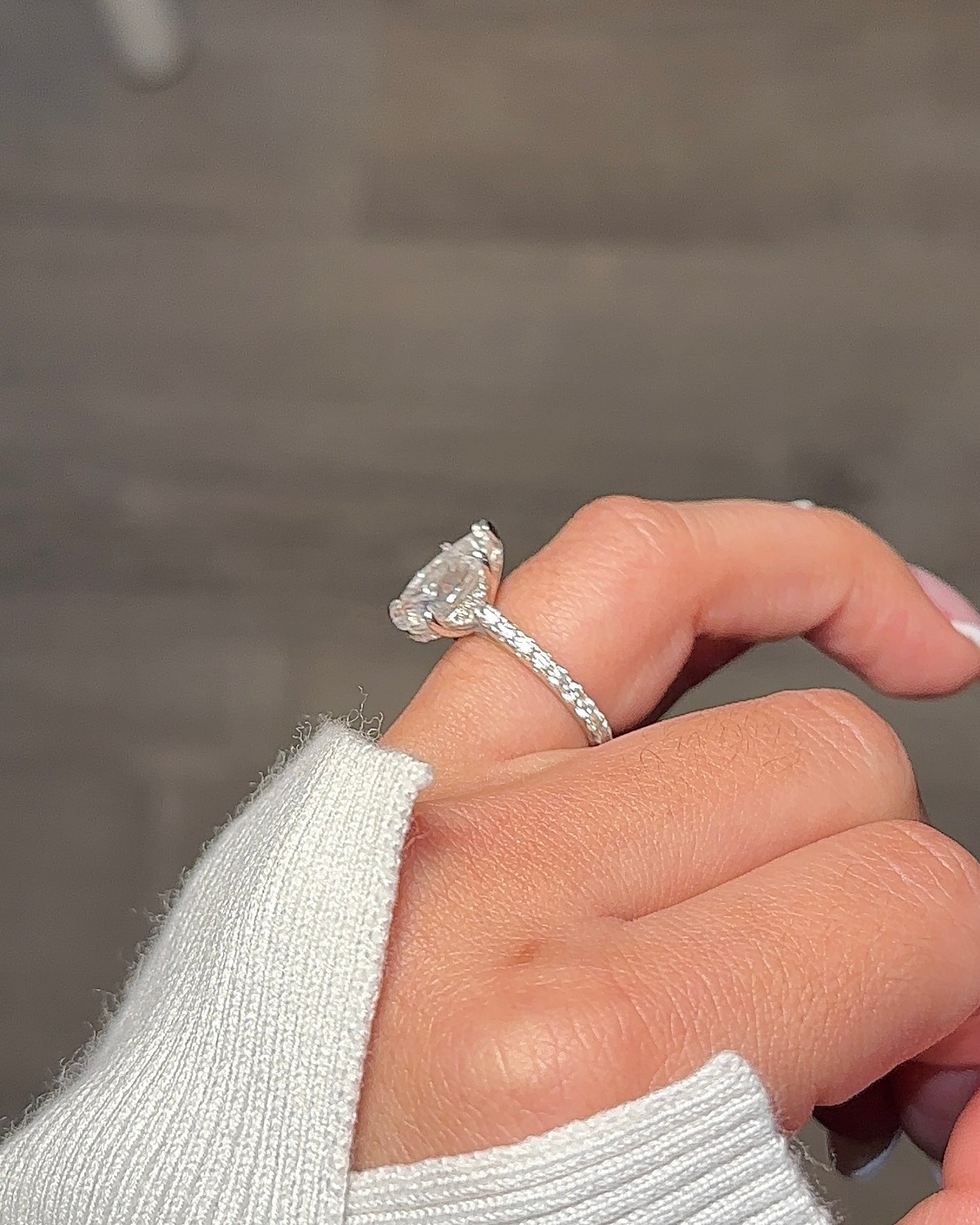 4.0ct Pear Cut Moissanite Hidden Halo Engagement Ring Ring Deluxe Fine Jewelry